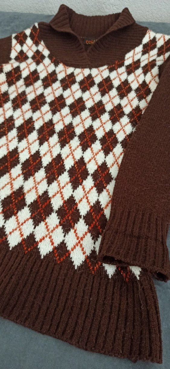 Kadın Triko Desenli Kazak - Görsel 5