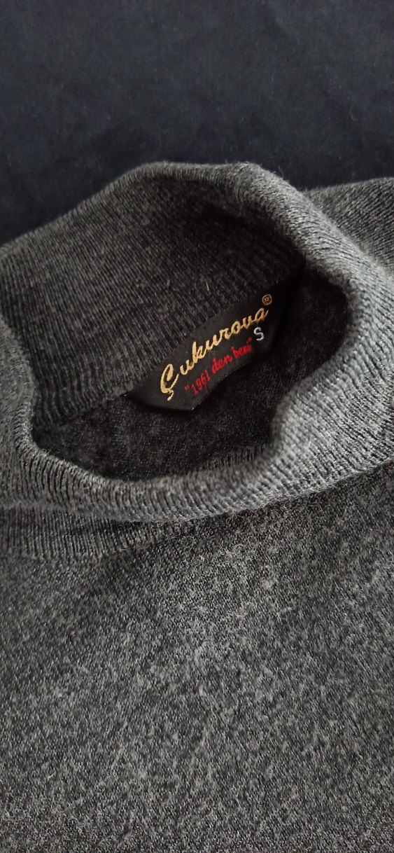 Erkek Antrasit Gri Triko Kazak - Görsel 5