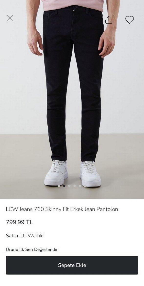 LCW Jeans Skinny Fit Siyah Erkek Jeans Pantolon - Görsel 2