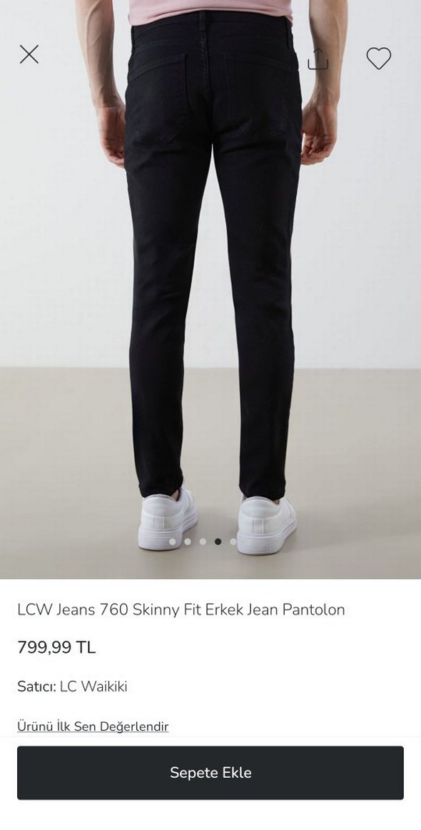LCW Jeans Skinny Fit Siyah Erkek Jeans Pantolon - Görsel 3