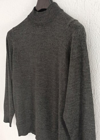 Erkek Antrasit Gri Triko Kazak - Görsel 4