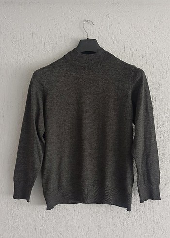 Erkek Antrasit Gri Triko Kazak - Görsel 9