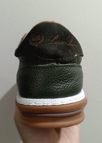 Erkek deri Koyu Yeşil Bağcıklı Günlük Ayakkabı - Görsel 5