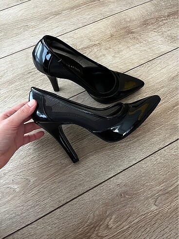 Diğer Siyah rugan stiletto