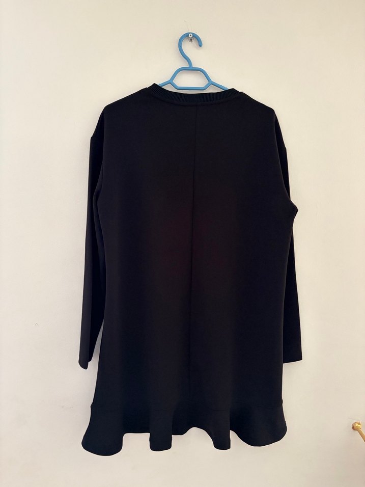 Çiçek Desenli Uzun Kollu Mini Elbise - Görsel 3