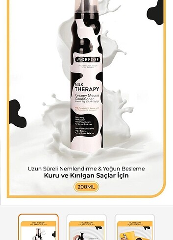 morfose milk therapy saç köpüğü