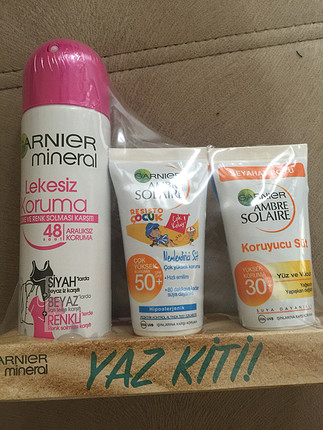 Güneş kremleri ve deodorant 