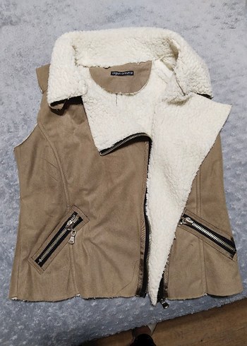 Kadın Deri Ceket ve yelek Fermuarlı - Görsel 8