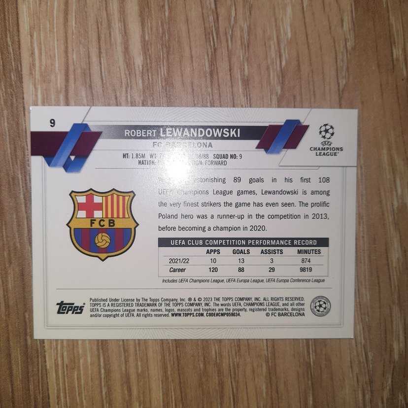 Robert Lewandowski FC Barcelona Futbol Kartı - Görsel 2