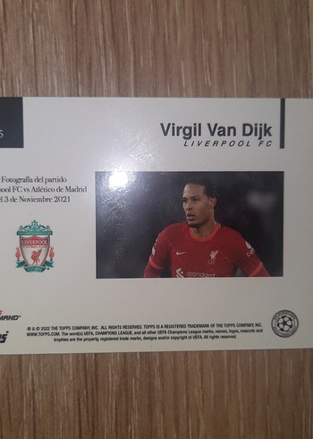  Virgil Van Dijk Futbol Kartı Topps Ondemand Base