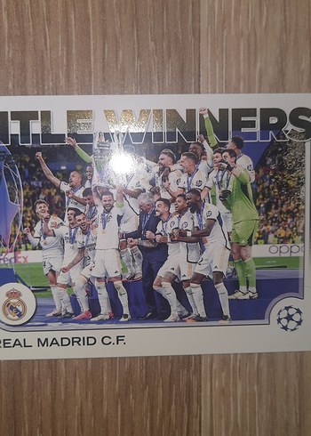 Real Madrid Şampiyonluk Kutlaması UCL 2024 Kart
