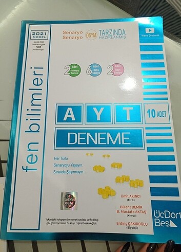 345 AYT Fen Bilimleri denemeleri