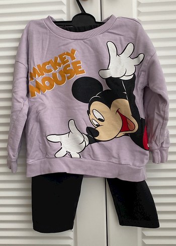 Erkek Çocuk Mor Mickey Mouse Sweatshirt