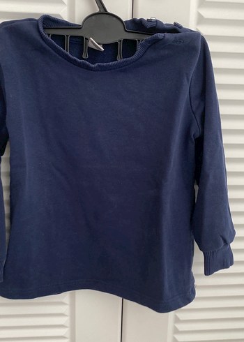 Düğmeli Lacivert Erkek Çocuk Sweatshirt