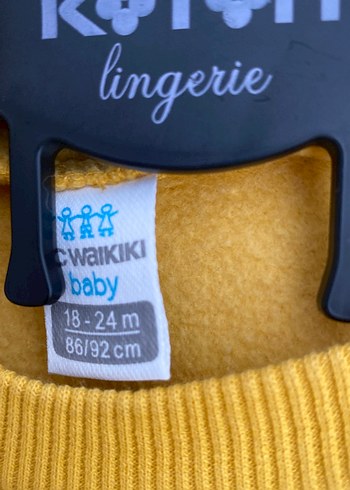 LC Waikiki Erkek Çocuk Sarı Kapüşonlu Sweatshirt