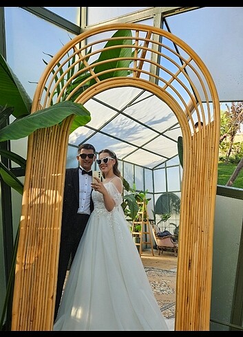 38 Beden beyaz Renk Oleg Cassini Gelinlik