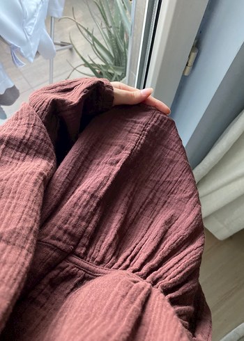 m Beden Manuka Önden Bağlamalı Bordo Bluz