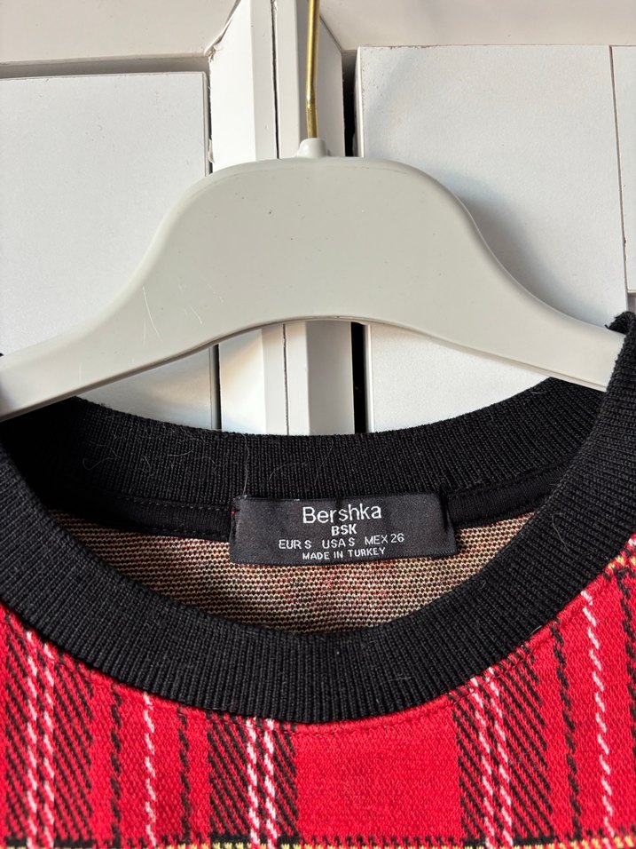 Renkli Ekose Kısa Kollu Tişört - Görsel 2