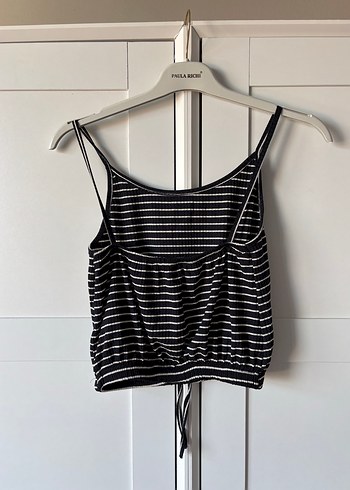 Çizgili Siyah İnce Askılı Atlet - Görsel 2