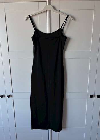 Siyah İnce Askılı Uzun Elbise - Görsel 2