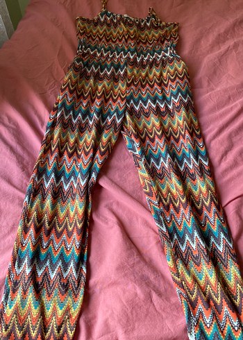 Renkli Bohem Kadın Tulum - Görsel 4