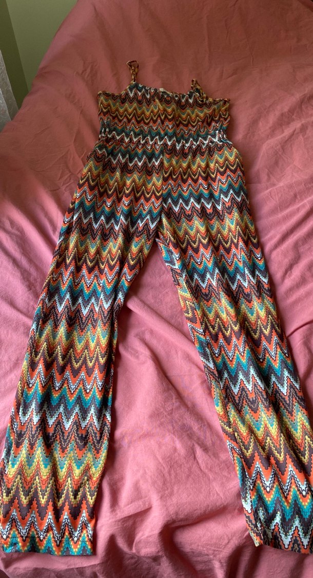 Renkli Bohem Kadın Tulum - Görsel 4