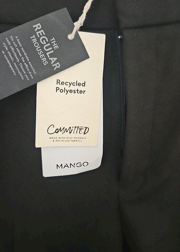 36 Beden MANGO 36 Beden Siyah Kadın Kumaş Pantolon
