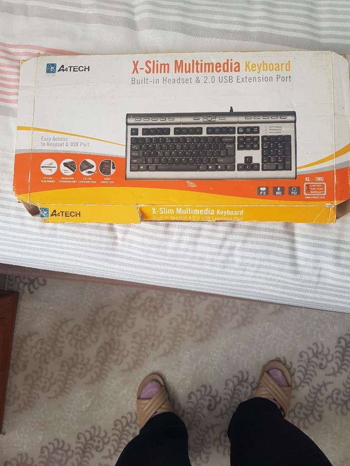 X-Slim Multimedia Klavye Beyaz Gri - Görsel 2