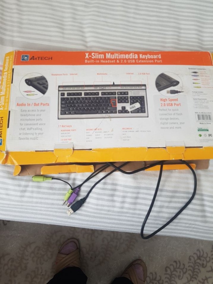 X-Slim Multimedia Klavye Beyaz Gri - Görsel 4