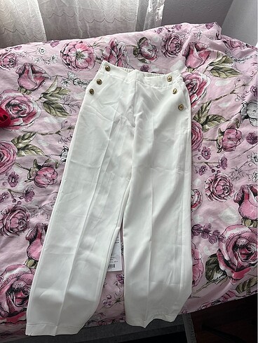 Beyaz havuç pantolon