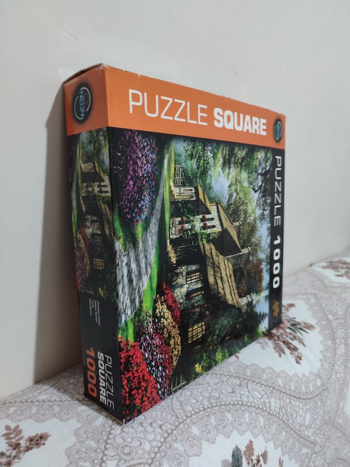 1000 Parça Kare Puzzle - Koyu Kahverengi - Görsel 2