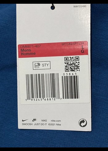 Nike Erkek Mavi Rahat Kesim Eşofman Altı - Görsel 3