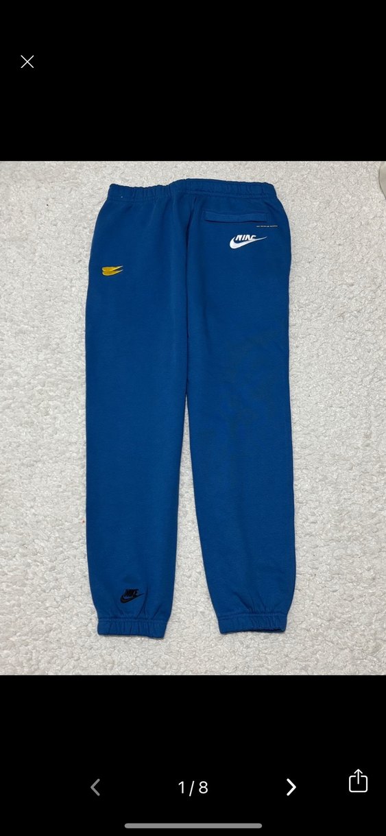 Nike Erkek Mavi Rahat Kesim Eşofman Altı - Görsel 2