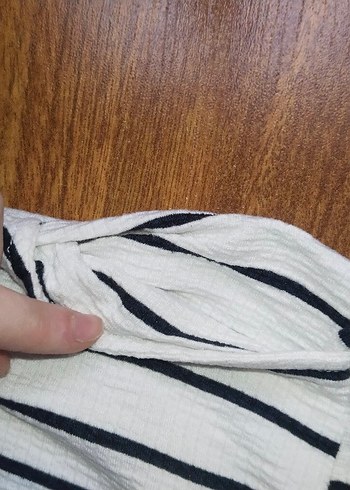 9 yaş Beyaz Çizgili kız çocuk Mini Tulum - Görsel 4