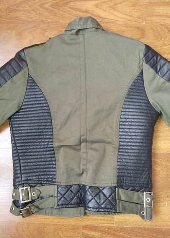 kadın Deri Biker Ceket - Görsel 4