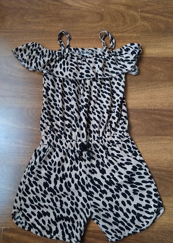 Kız Bebek Zebra Desenli Fırfırlı Tulum - Görsel 4