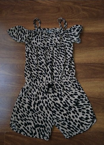 Kız Bebek Zebra Desenli Fırfırlı Tulum - Görsel 3