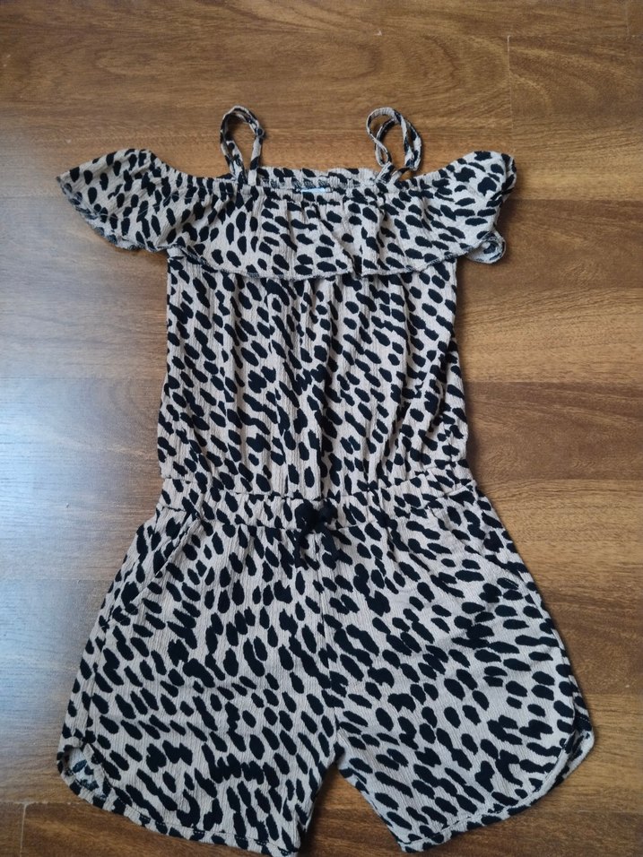 Kız Bebek Zebra Desenli Fırfırlı Tulum - Görsel 4