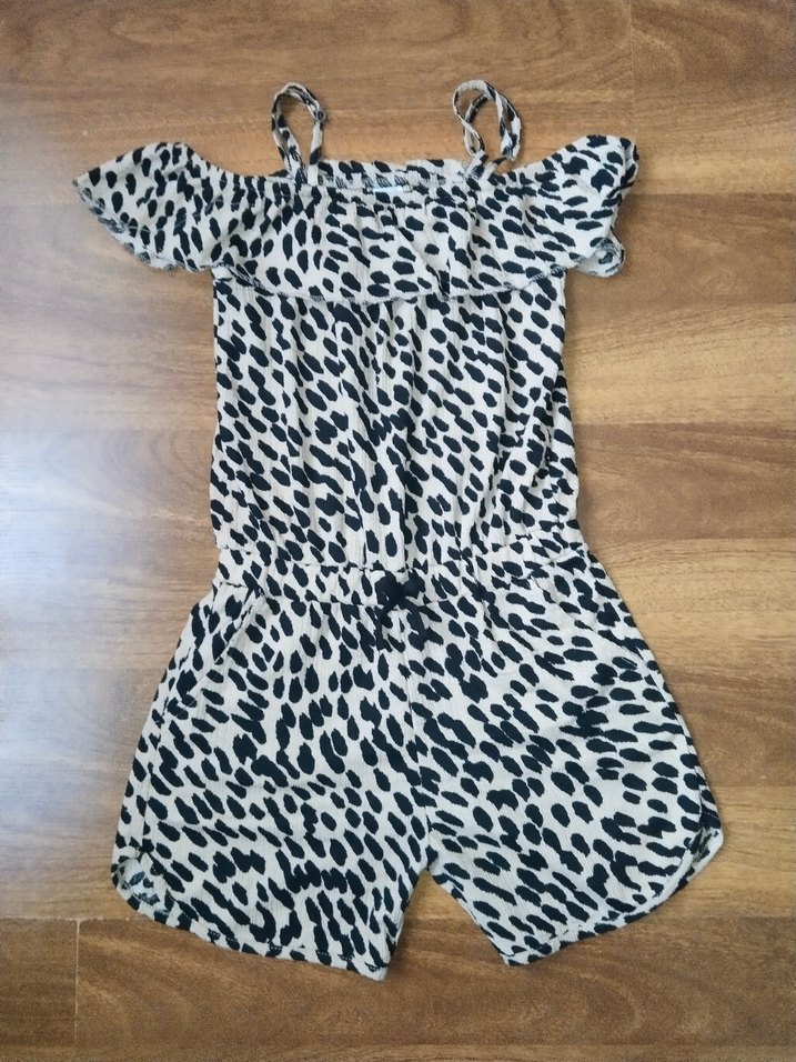 Kız Bebek Zebra Desenli Fırfırlı Tulum - Görsel 2