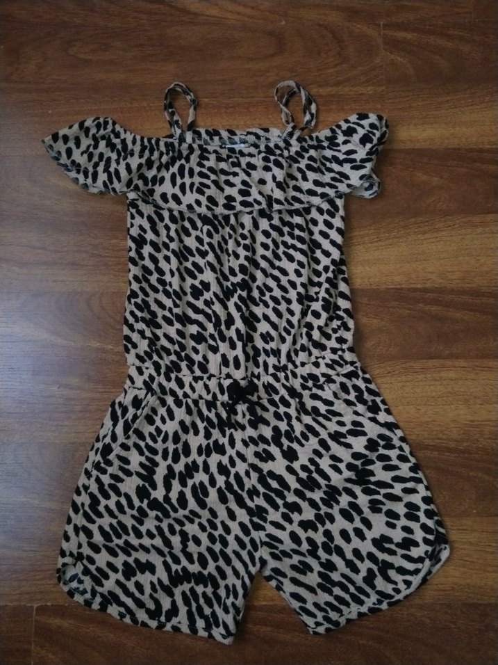 Kız Bebek Zebra Desenli Fırfırlı Tulum - Görsel 3