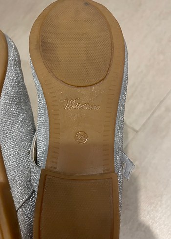 Kız Çocuk Gri Simli Babet Ayakkabı - Görsel 4