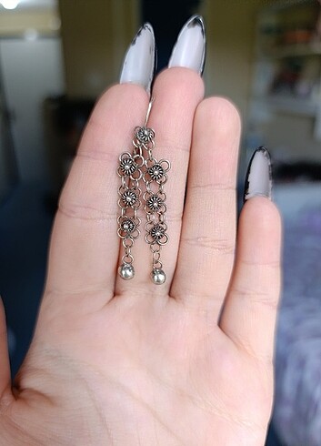 Yöresel akıtma kişniş telkari gümüş küpe - Görsel 3