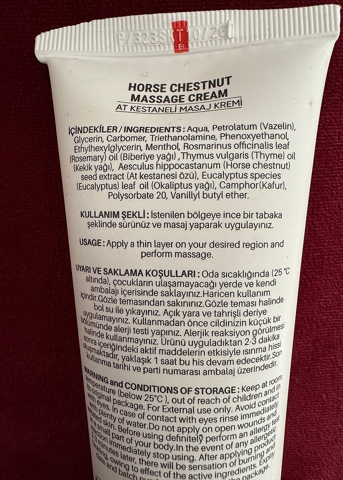 At kestaneli masaj kremi - Görsel 3