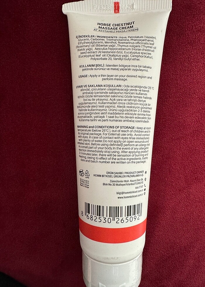 At kestaneli masaj kremi - Görsel 5