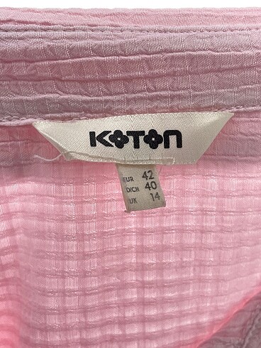 42 Beden pembe Renk Koton Gömlek %70 İndirimli.