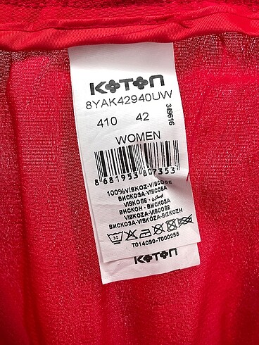 42 Beden kırmızı Renk Koton Kumaş Pantolon %70 İndirimli.
