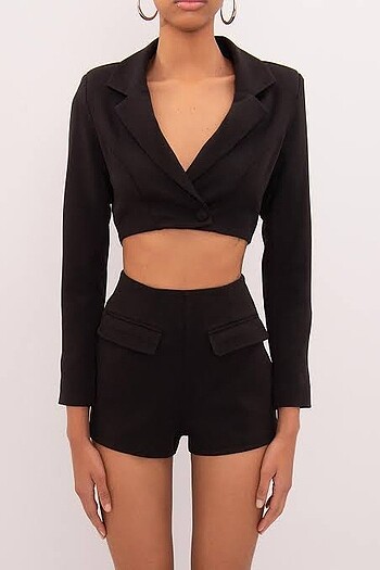 Hm crop blazer ceket