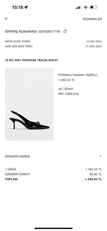 Zara Zara topuklu ayakkabı