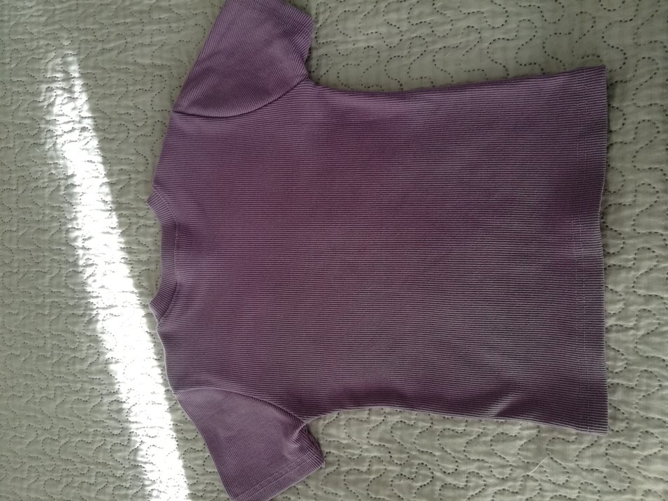 Mor Kısa Kollu Kadın Crop - Görsel 3