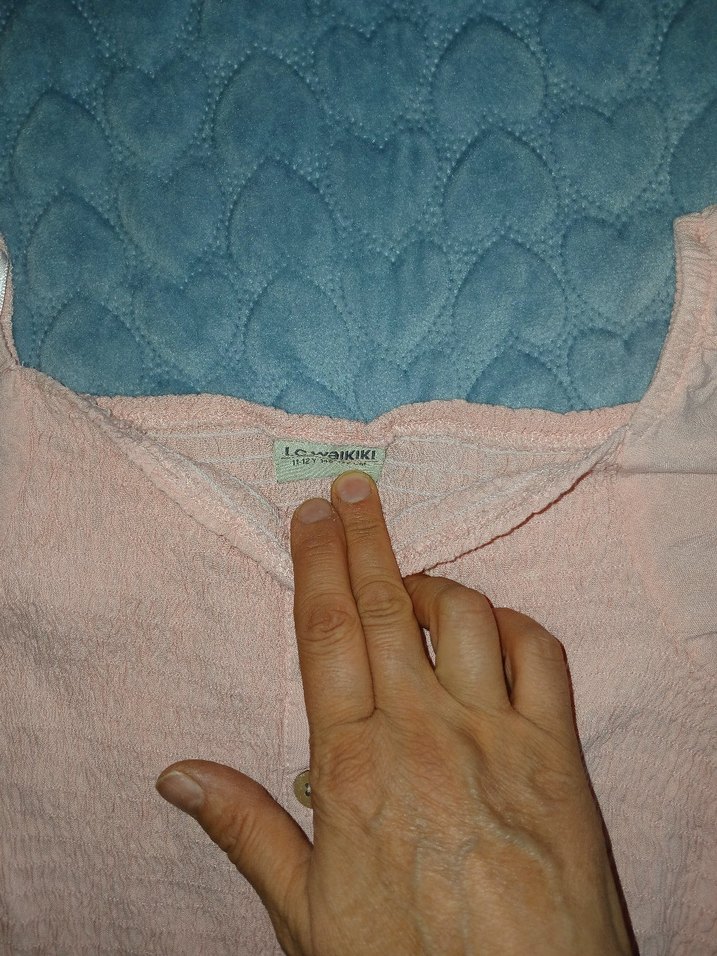 Pembe Pamuklu Düğmeli Bohem Kız Elbisesi - Görsel 2